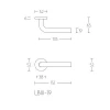 Deurklink Basic LB3 19mm rond rozet mat zwart