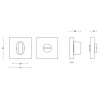Toiletgarnituur Basic BSQWC53ZI mat RVS