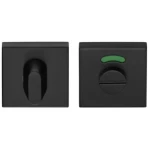 Toiletgarnituur Basic BSQWC53 mat zwart met vrij bezet indicatie