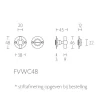 Toiletsluiting FVWC48 mat RVS