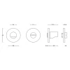 Toiletgarnituur Rivio GLWC53 mat RVS