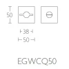 Toiletsluiting EGWCQ50 mat RVS of mat zwart