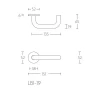 Deurklink Basic LB1 19mm mat RVS