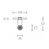 Deurkruk Nour EV102/64 rond rozet gepolijst RVS