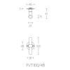 Deurkruk Ferrovia FVT100/48mm mat RVS