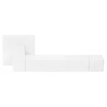 Deurkruk Square JB100G vierkant rozet mat wit