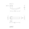 Deurklink Basic LB14 (enkel) mat zwart