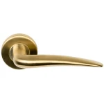 Deurklink Basic LB20 rond rozet mat goud PVD
