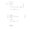 Deurklink Basic LB20 rond rozet mat zwart