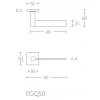 Deurkruk Edgy EGQ50 vierkant rozet mat RVS