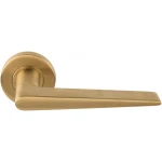 Deurklink Basic LB21 rond rozet PVD mat goud