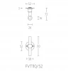 Deurkruk Ferrovia FVT110/52mm (enkel) mat RVS
