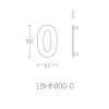 Huisnummer LBHN100 PVD mat RVS