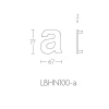 Huisletter LBHN100 PVD mat RVS