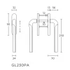 Schuifpuibeslag Rivio GL230PA PVD mat zwart