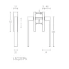 Schuifpuibeslag LSQ231PA RVS