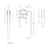 Hefschuifdeurbeslag Fold TB230 mat RVS
