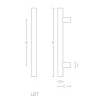 Deurgreep LBT 200-300-19 Mat RVS