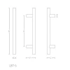 Deurgreep LBT-S 300-500-32 Mat RVS