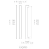 Deurgreep LSQ1035A 740x40mm mat zwart