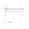 Meubelgreep FV195-224 mat RVS