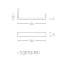 Meubelgreep LSQ070/160 mat RVS