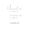Meubelgreep LSQ80/96 mat RVS