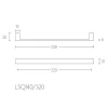 Meubelgreep LSQ140/320 mat RVS