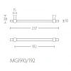 Meubelgreep Timeless MG1910/192 glans nikkel