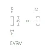 Meubelknop Nour EV9M  mat zwart