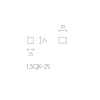 Meubelknop Square LSQK-25 mat RVS