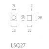 Fingertip LSQ27 tbv kopse kant deur mat RVS