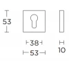 Cilinderplaatje Basic BSQY53 mat RVS