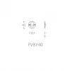 Cilinderrozet FVBY40 RVS
