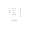 Sleutelplaatje Basic LBN50 PVD licht brons