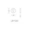 Cilinderplaatje Basic LBY50D PVD Gunmetal