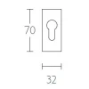 Cilinderplaatje LSQBY32 mat RVS en diverse finishes