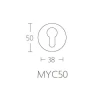 Cilinderplaatje Timeless MYC50 rond mat nikkel en diverse finishes