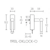 Draaikiepsluiting afsluitbaar 1910L-DKLOCK-O mat nikkel