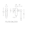 Draaikiepsluiting afsluitbaar FVL110-DKLOCK mat RVS