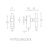 Draaikiepsluiting afsluitbaar FVT125-DKLOCK mat RVS