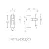 Draaikiepsluiting afsluitbaar FVT85-DKLOCK mat RVS