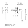 Draaikiepsluiting Timeless 1921-DK-O mat nikkel