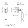 Draaikiepsluiting Timeless 1934-DK-O mat nikkel ebben