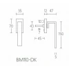 Draaikiepbeslag Ribbon BM110-DK mat RVS