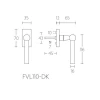 Draaikiepsluiting FVL110-DK mat RVS