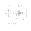 Draaikiepsluiting FVT110-DK mat RVS
