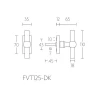 Draaikiepsluiting FVT125DK mat RVS