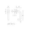 Draaikiepgarnituur LB1F-DK-O Mat RVS