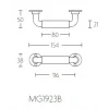 Raamgreep MG1923B  mat nikkel ebben